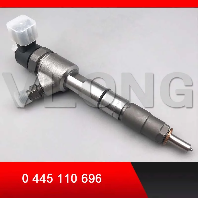 4PCS Hign Quality Genuine New Excavator Common Rail Nozzle Auto Fuel Injector For FAW ISUZU Engine 0 445 110 696 0445110696