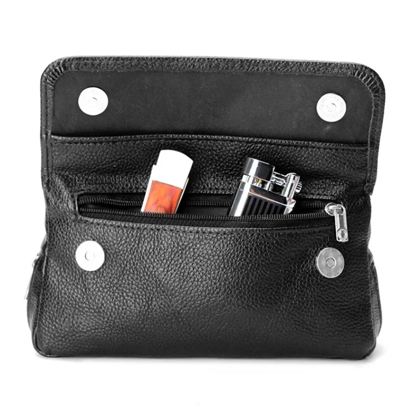 New Portable Tobacco Pouch Case PU Leather Pipe Cigarette Holder Tobacco Storage bag Smoking Paper Holder Case Wallet Bag