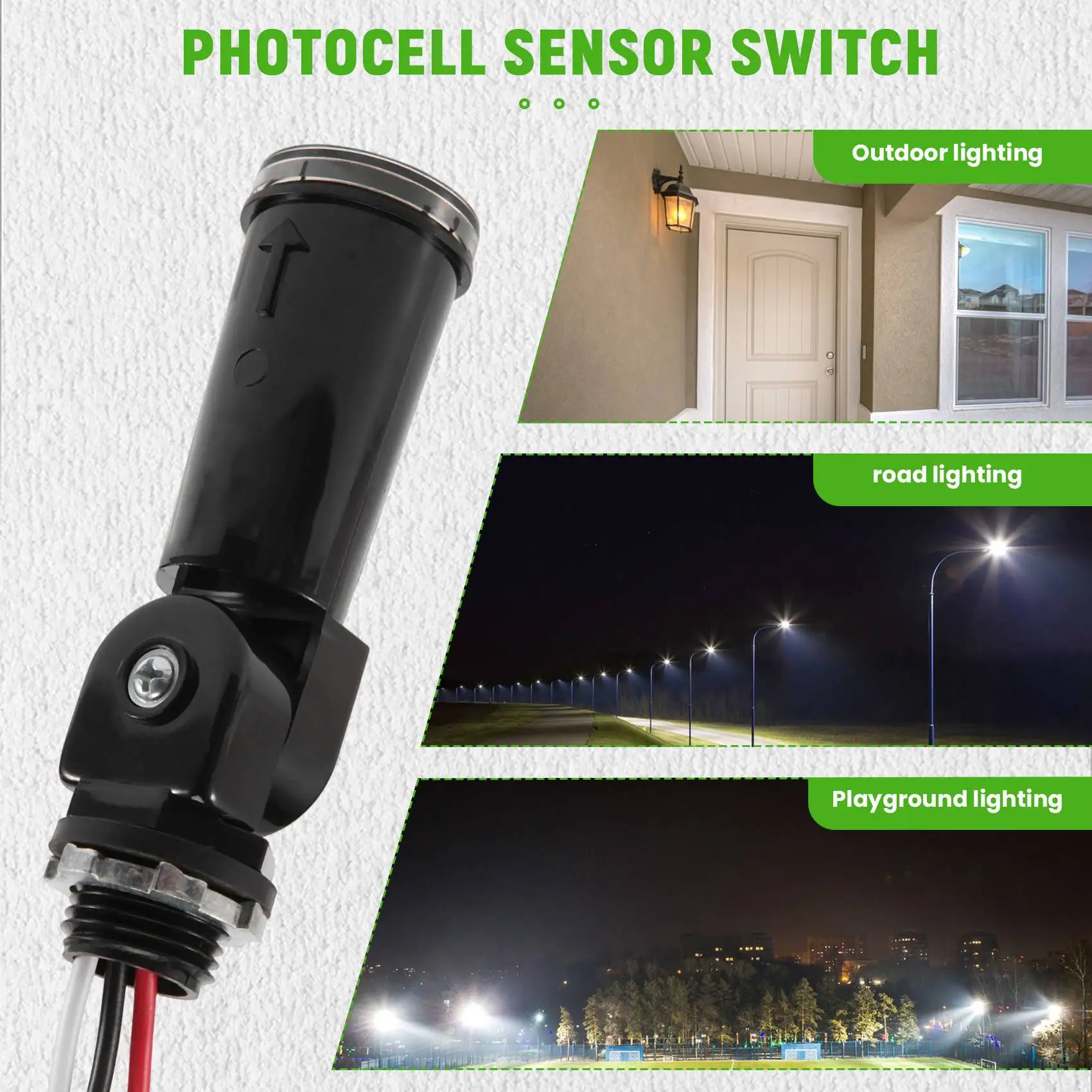 AA83 4Pack,Dusk to Dawn/Day Night Sensor, Photoelectric Switch, Photo Cell Sensor,IP65 Waterproof Photocell for Outdoor Light