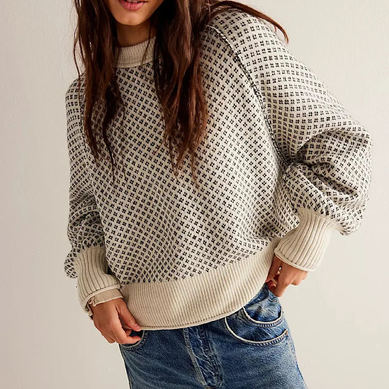

Women Clothing Long-sleeved Pullover Long-sleeved Neck Sweater Women