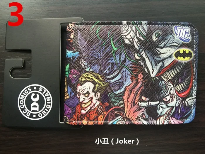 DC Anime Figure The Joker Harley Quinn Short Style Embossed Poly Urethane Wallet Coin Purse Card Bag Unisex Fans Birthday Gifts