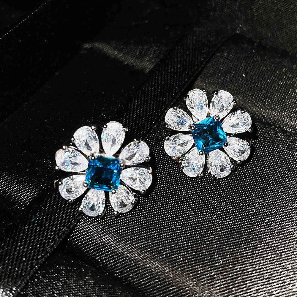 女性のための大きな花のイヤリング,925シルバーのイヤリング - Statement Earrings Oversized のレビューと価格