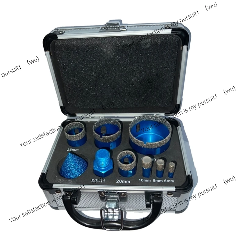 ZOCI-9Pcs Threaded Dry Diamond Vacuum Brazed Core Drill Bit Set Ceramic Tile Hole Saw Cutter Granite Marble Drill Bits