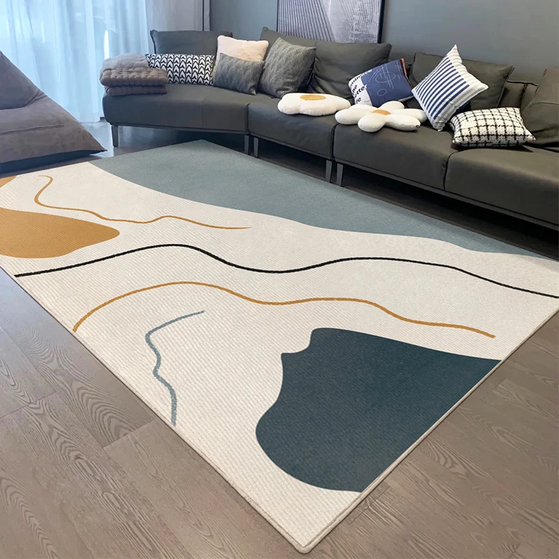 Nordic Abstract Tapijt voor Woonkamer, Luxe Koffietafelmatten, Slaapkamer Groot Gebied Tapijt, Keuken Antislip, Vlekbestendige Tapijten