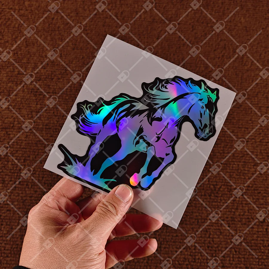 One elegant and dynamic vinyl sticker, suitable for car stickers, laptop screens or wall decorations, made of laser material