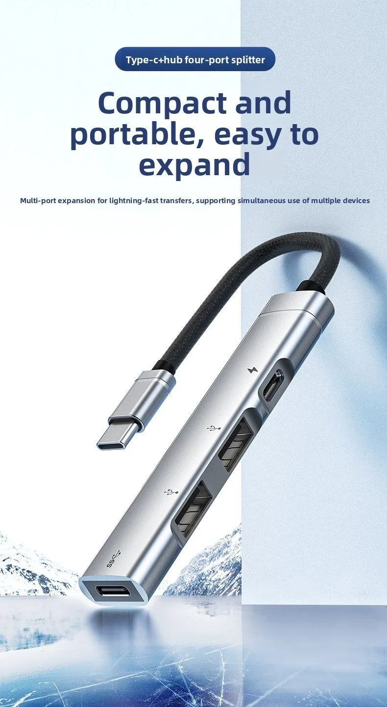 USB-C-Hub PD+Audio, Typ-C-Multiport-Adapter für Huawei iPad, 3,5mm+USB+PD – Detail 2