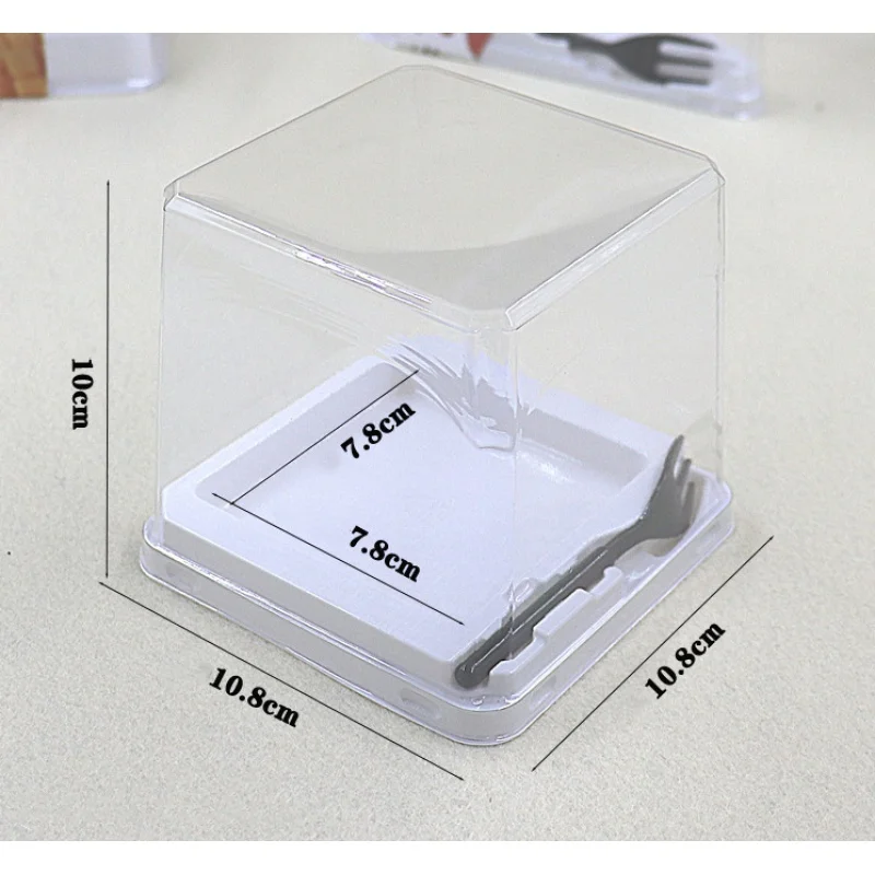 맞춤형 힌지 케이크 슬라이스 치즈 케이크 용기, 삼각형 케이크 상자, 플라스틱 식품 제품 포장, 케이크 포장 C