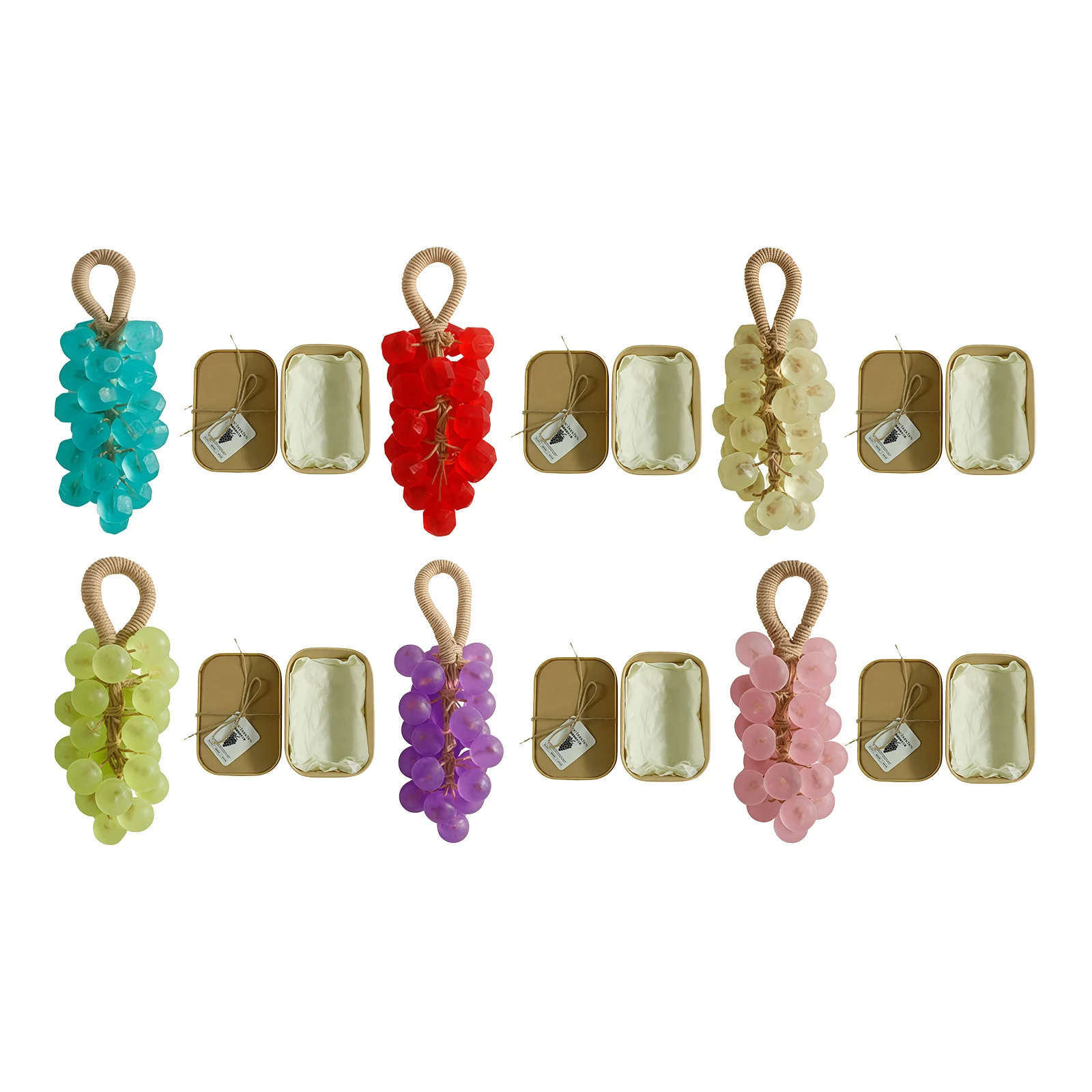 العنب اليدوية الصابون الوجه الجسم تنظيف تقشير سطع ترطيب الجلد فاكهي العطر الإبداعية DIY كريستال العنب الصابون