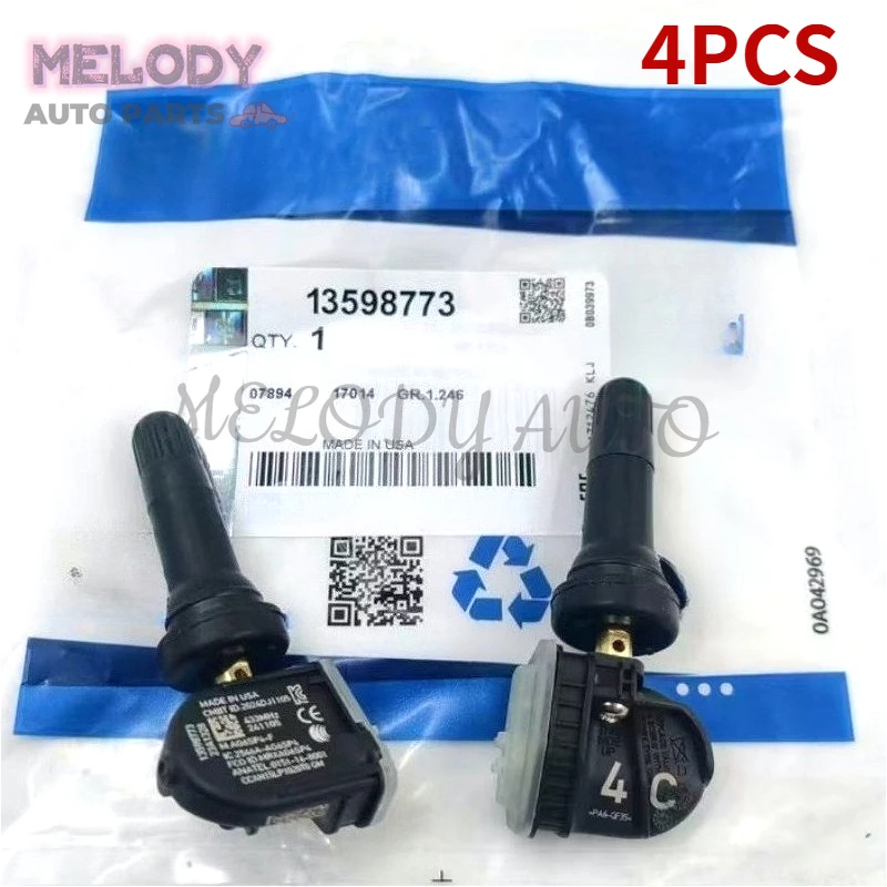 

4 шт. 13598773 13540602 13516165 Датчик давления в шинах TPMS 433 МГц для Chevrolet Cruze Silverado 1500 GMC Sierra 1500 Cadillac CT6