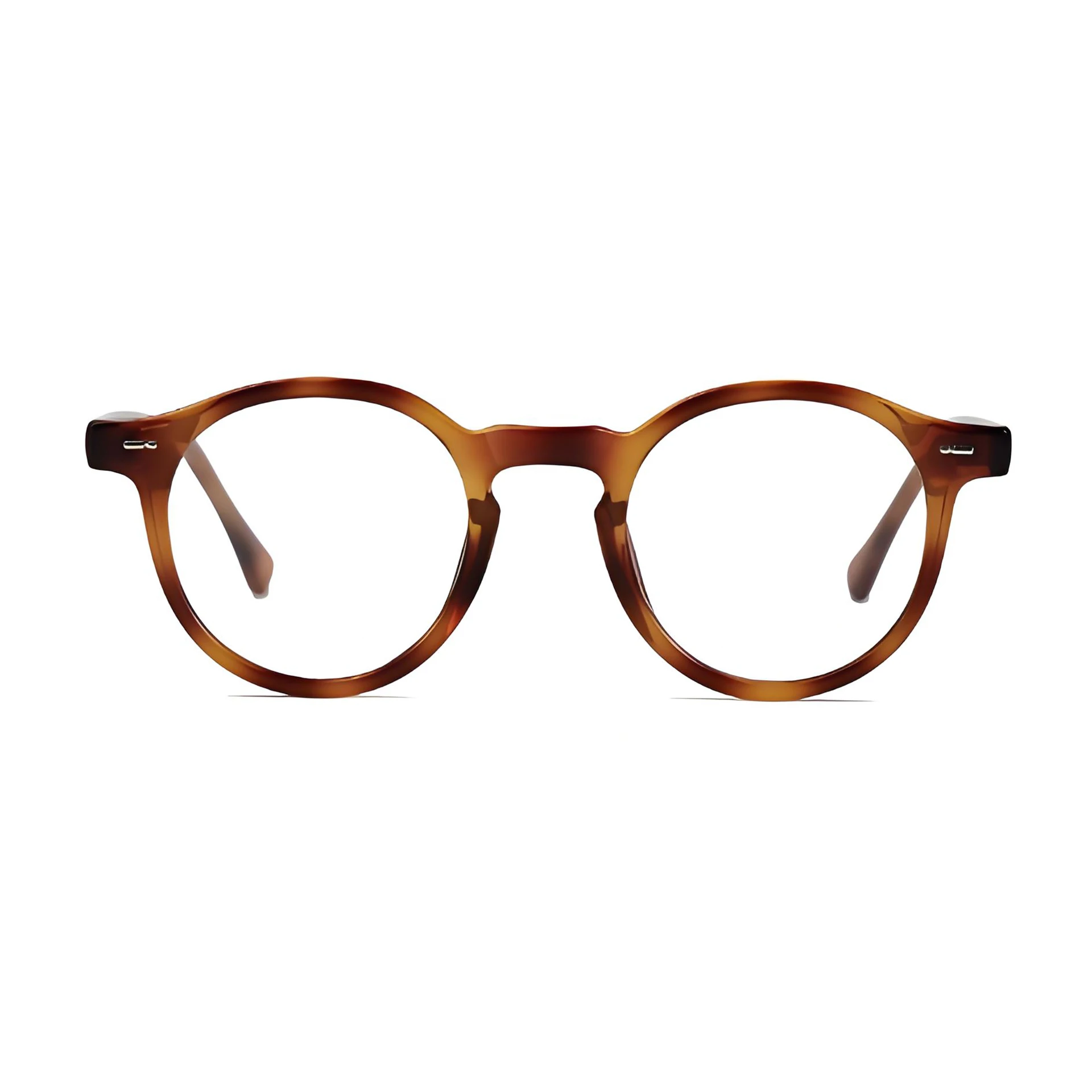 

Fashion Blue Light Blocking Reading Glasses Tortoise Color TR90+Acetate Round Eyeglass Frame Optical Prescription Lenses Myopic