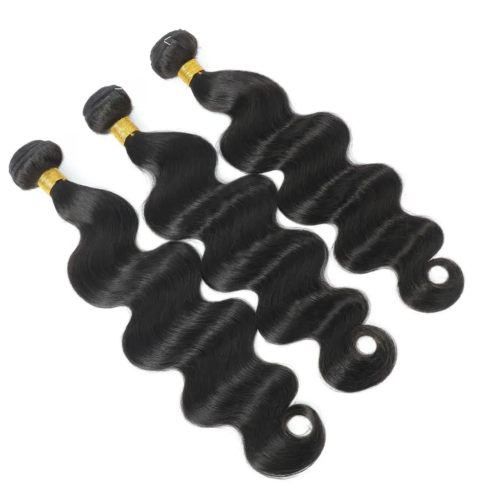 Bundles brésiliens de vague de corps de cheveux humains, cheveux vierges non transformés, 100% cheveux humains, 18 po, 20 po, 22 po, 12A