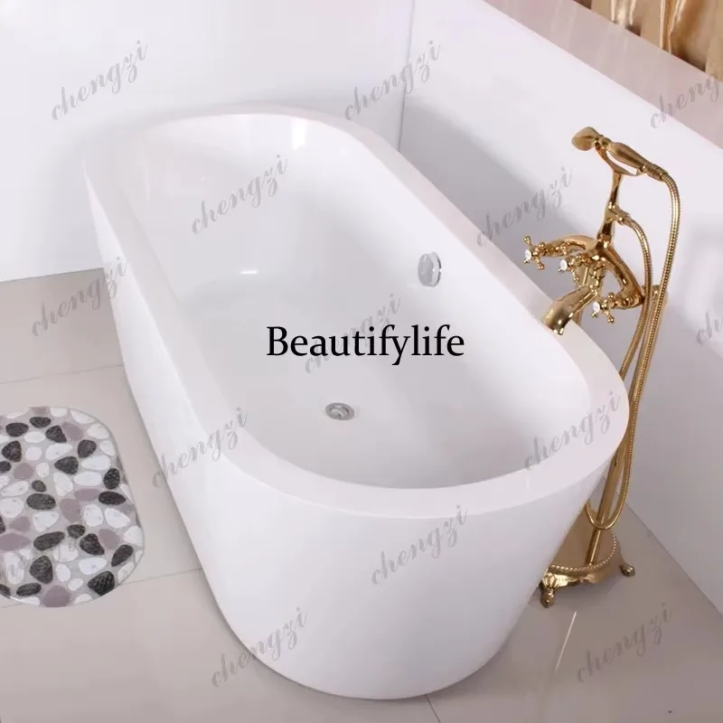 E182 European boutique, seamless bathtub, independent double-layer acrylic thermal insulation bathtub