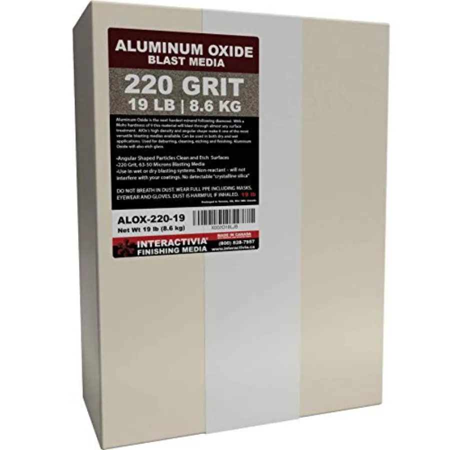 

#220 Aluminum Oxide - 19 LBS - Ultra Fine Sand Blasting Abrasive Media for Blasting Cabinet and Blasting Guns.
