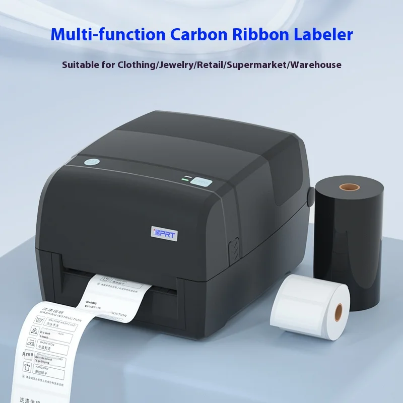 Barcode Label Printer For Clothing Wash Mark Copperplate Asian Silver Thermal 203dpi USB In Stock