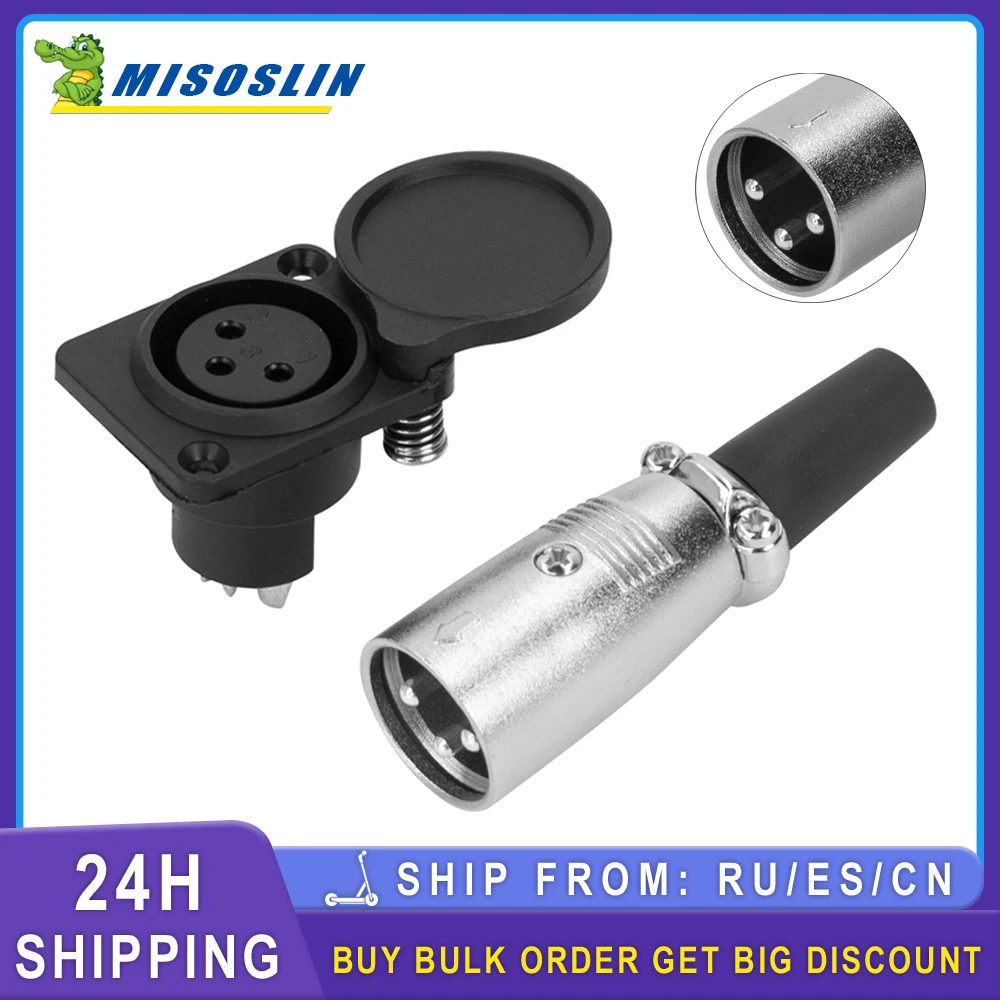 Fit For Electric Scooter E-Wheelchair Innuovo/wisking Connectors Adapter Battery Charger Port 3Pin Inline Connector Jack Socket