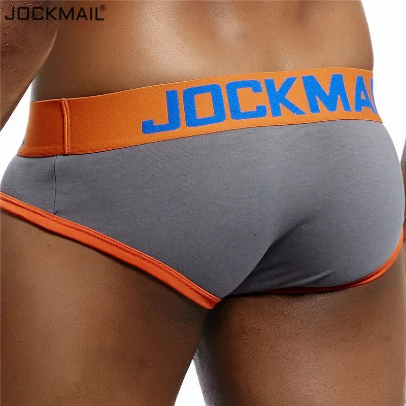 JOCKMAIL New Sexy Briefs Men Slip Male Panties Soft Gay Underwear Men Cotton Cucea Underpants Comfortable Gay Pants Shorts