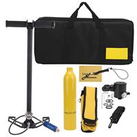 DIDEEP 0.5L Scuba Oxygen Cylinder Set with Two Breathing Valves for Diving Underwater Adventure