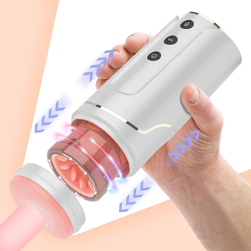 

Automatic Telescopic Rotation Male Masturbator 10 Adjustable Modes Pussy Adult Masturbator Cup Electric Climax Sex Toys for Men