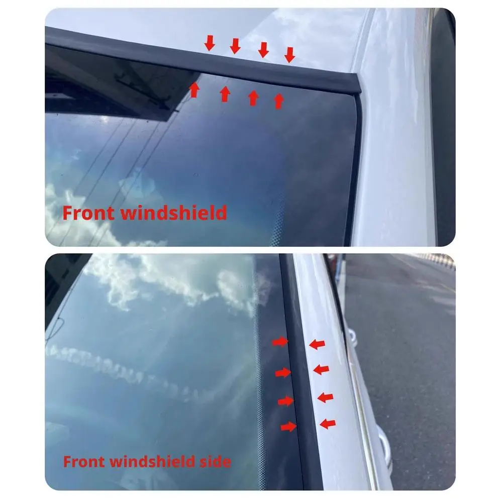 Windshield Sunroof Rubber Seal Strip 14/19/30mm Car Roof Window Edge Seal Protector Waterproof Dustproof Weather Strip