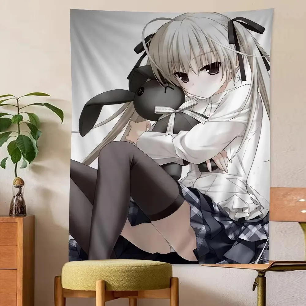 Kasugano Sora Yosuga no Sora Tapestry, Cute Anime Girl Wall Hanging for Bedroom Living Room Dorm Home Decor Gift