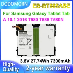 DODOMORN EB-BT585ABE Battery For Samsung Galaxy Tablet Tab A 10.1 2016 T580 T585 T580N Series EB-BT585ABA 3.8V 27.74Wh 7800mAh