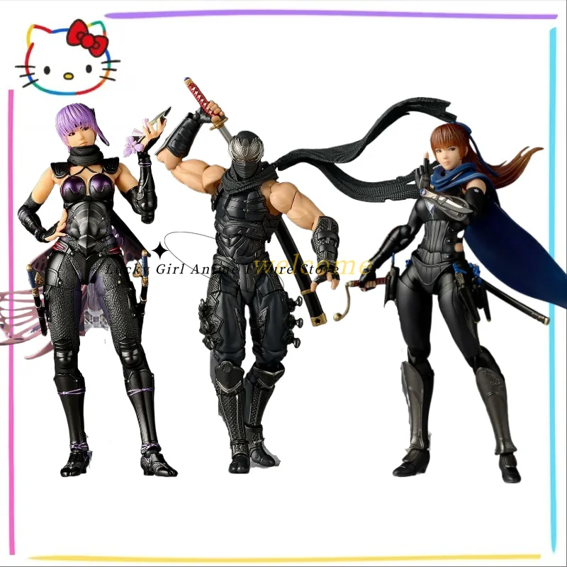 En Stock, Original KAIYODO Revoltech Amazing Yamaguchi Ninja Gaiden Razor's Edge, Figura de Juguete de Ryu Hayabusa y Ayane Kasumi