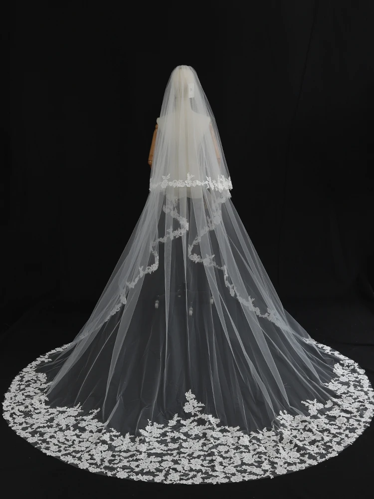 Bridal Lace Lone Cathedral Wedding Bride Veil