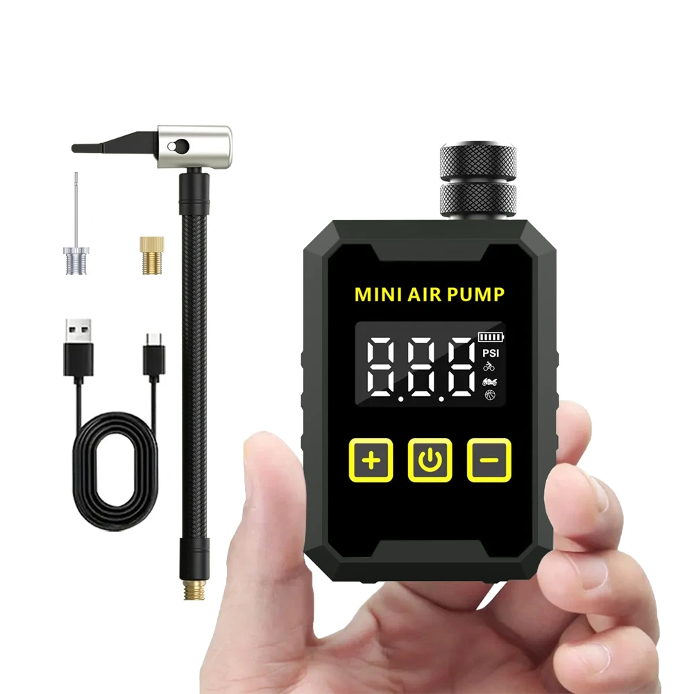 

Портативный электрический насос для велосипедов 150Pis Mini, 500 мАч, Type-C, компрессор для накачки шин, для MTB и шоссейных велосипедов, с LED-дисплеем