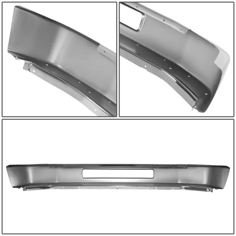 US For 08-19 E150 E250 E350 E450 SD Polished Chrome Steel Front Bumper Face Bar