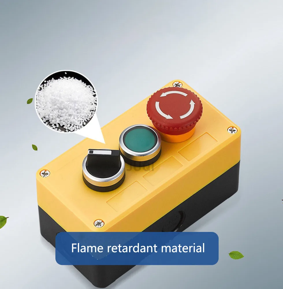 جديد زر التبديل صندوق التحكم البلاستيك باليد الذاتي بدء زر صندوق مقاوم للماء الكهربائية الصناعية مفتاح الايقاف الطارئ