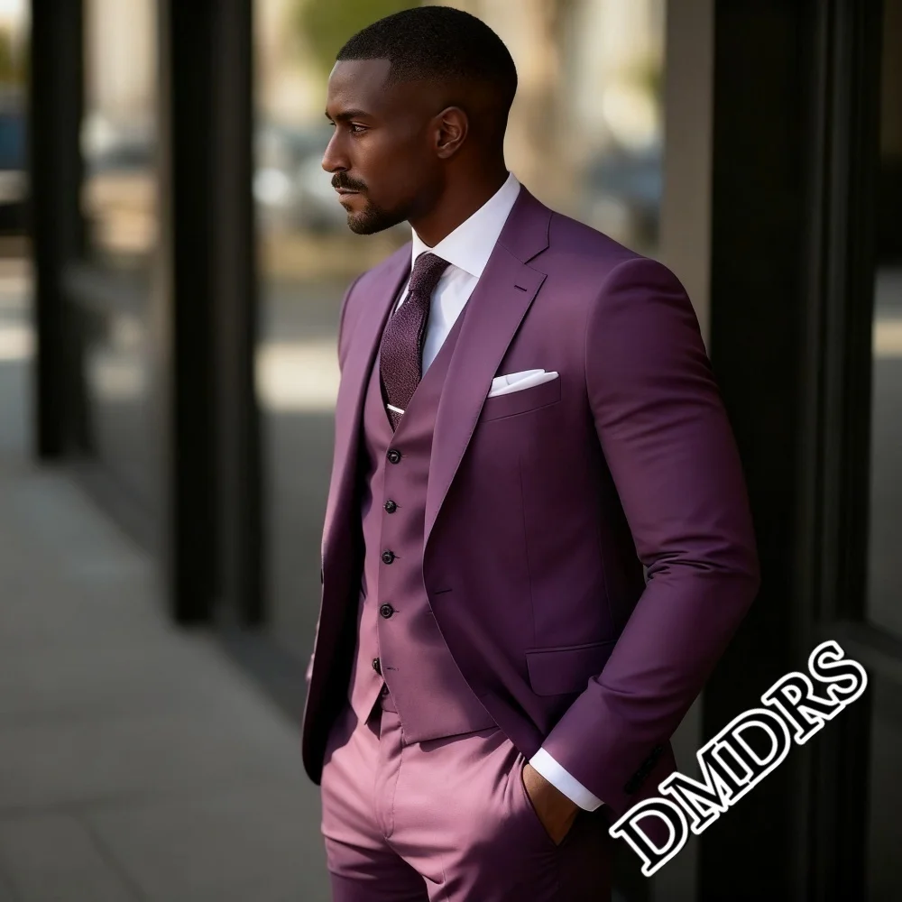 売れ筋メンズ3ピースウェディングスーツ、フォーマル無地スーツ、ジャケット、ベスト、パンツ付き、パーティーやその他のクラシックな機会に