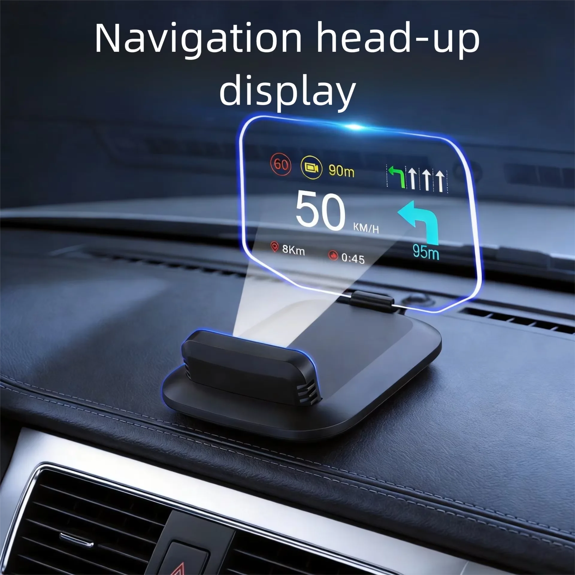 Intelligentes Navigations-HUD-In-Car-Display, Multifunktionales Auto-HD-Head-Up-Display, Tachometer
