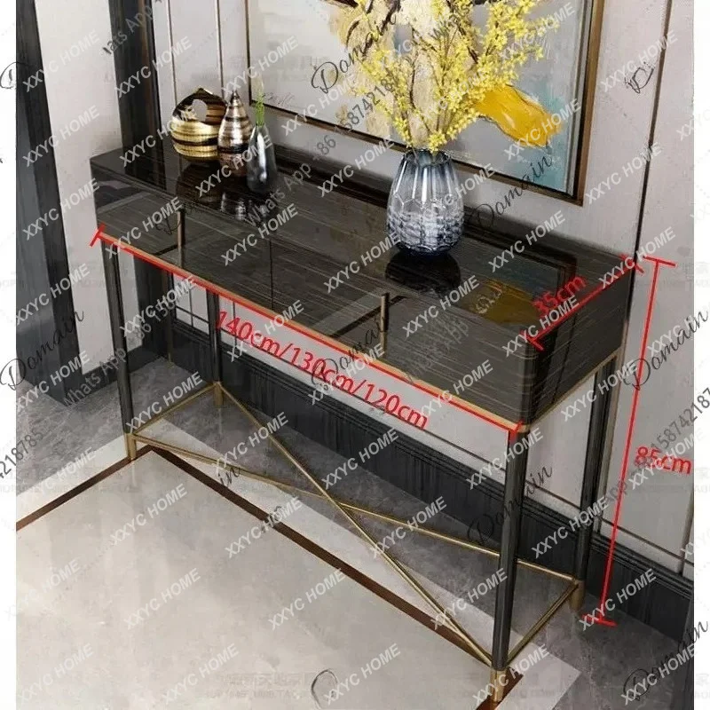 XX Solid Wood Entrance Table Decorative Table, Modern Simple Entrance Table Entrance Cabinet Dining Side Table