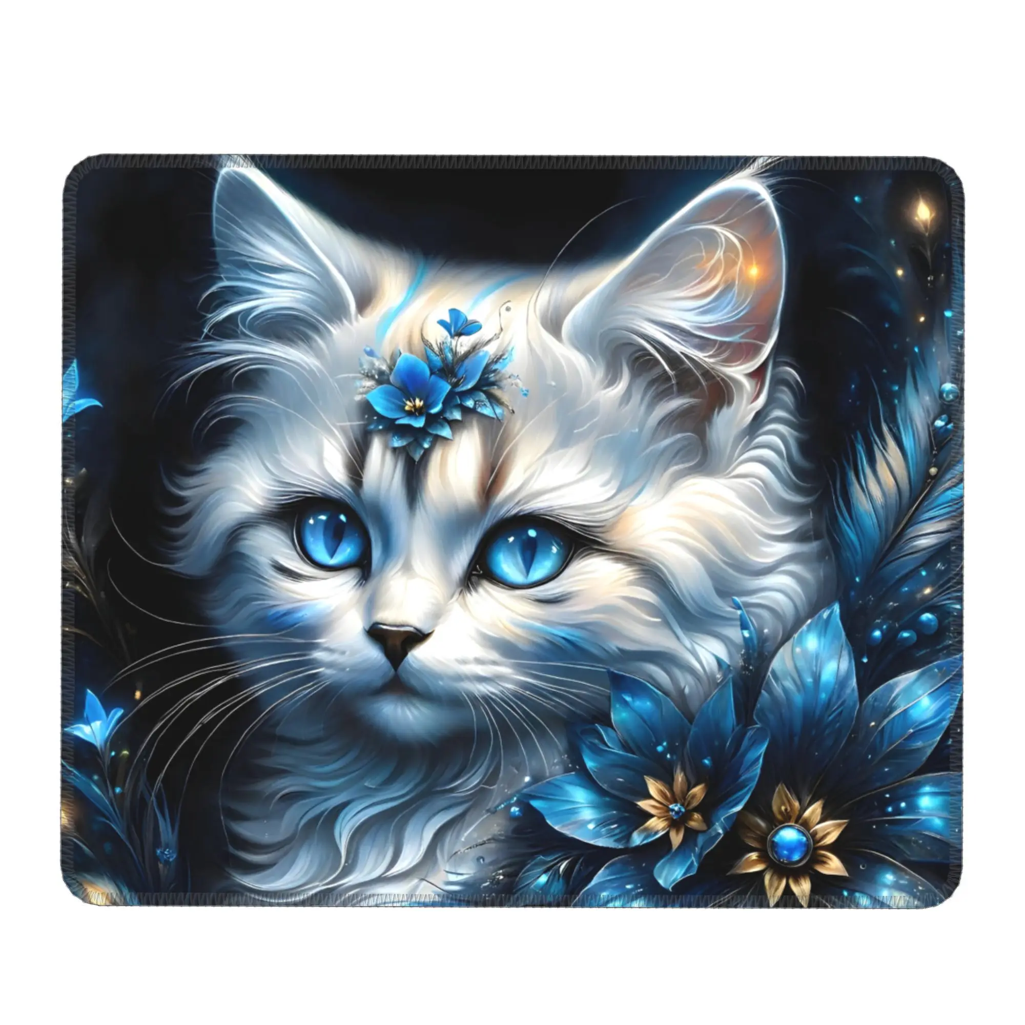 

Cat Design Flower Vintage Mouse Pad Waterproof Mousepad Gaming Accessories For PC Laptop Computer Graphic Fashion Mouse Mats