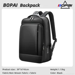 BOPAI Men Large Capacity Backpack USB Charging office Multifunction Shoulder Bag Waterproof Business 15.6 inch Laptop Bag