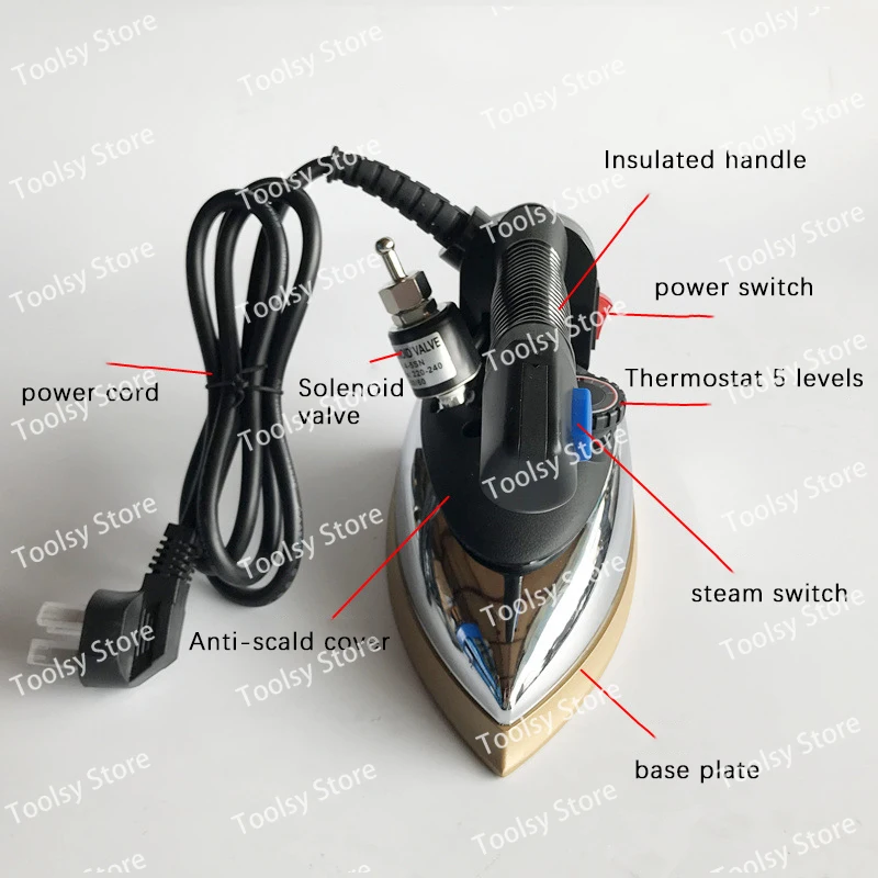 787 مكواة كهربائية بخارية من نوع الزجاجة للملابس والمنظفات الجافة والفنادق الصناعية ذات الحجم الكبير معلقة على الزجاجة #2