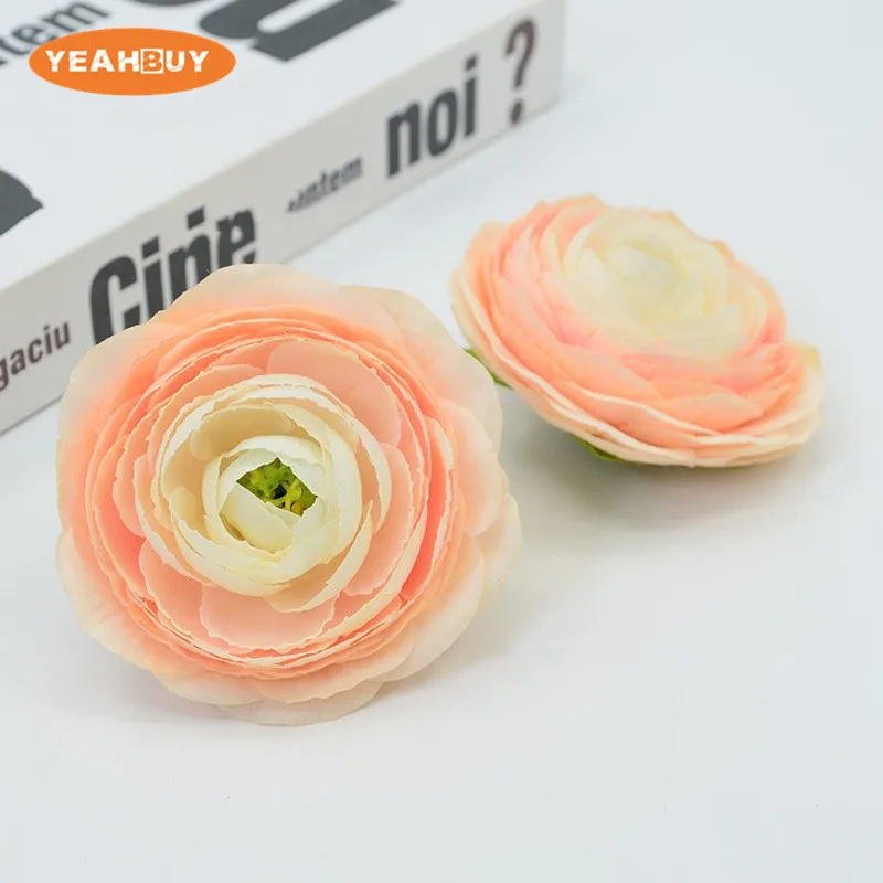 8 farben 8CM vliesstoff Künstliche Pfingstrose Knospe Blume Köpfe Für DIY Hochzeit Bouquet Wand Party Girlande dekorative Kopfbedeckungen – Detail 6