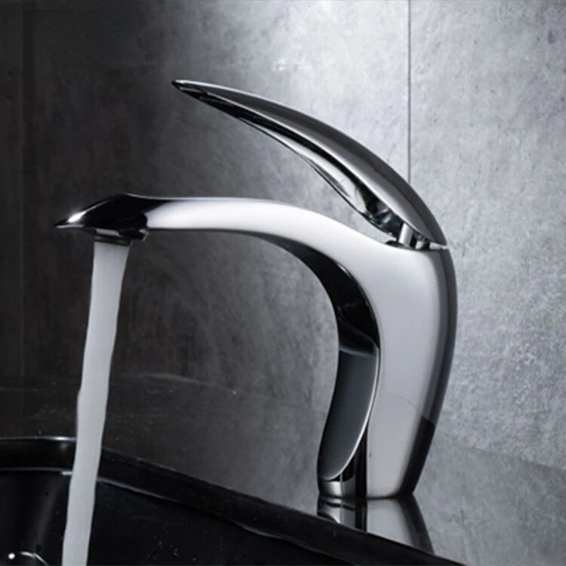 

Bathroom Faucet Hot&Cold Mixer Water Tap Single Hole Sink Faucets