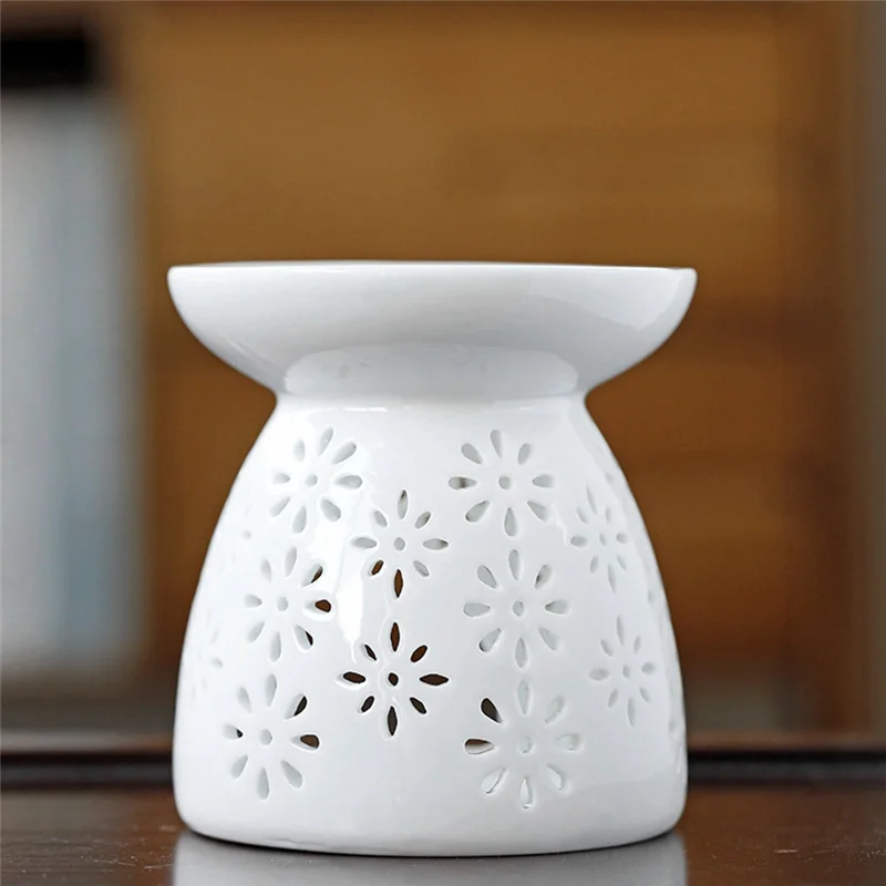 

HRBAJ - горелка для эфирного масла для плавления воска, звездный узор, лампа для эфирного масла с полой резной свечной печью