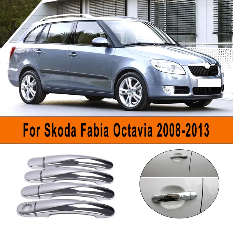 

Чехлы на дверные ручки автомобиля, накладка, Стайлинг, наклейка, авто внешние аксессуары для Skoda Fabia Octavia 2008-2013 2012 2011 2010