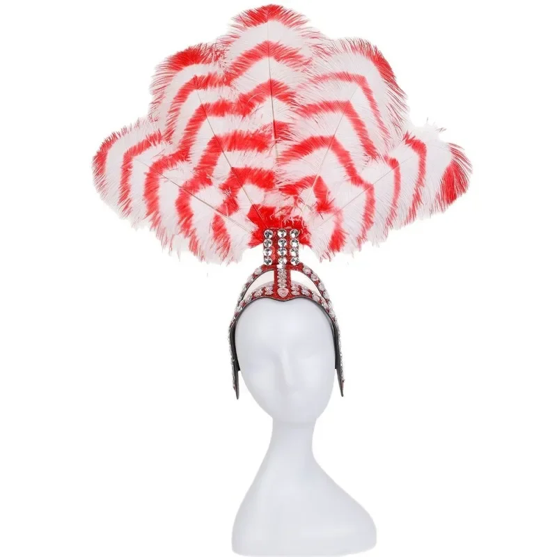 

Halloween color matching feathers exaggerated headgear carnival masquerade crown film and television props