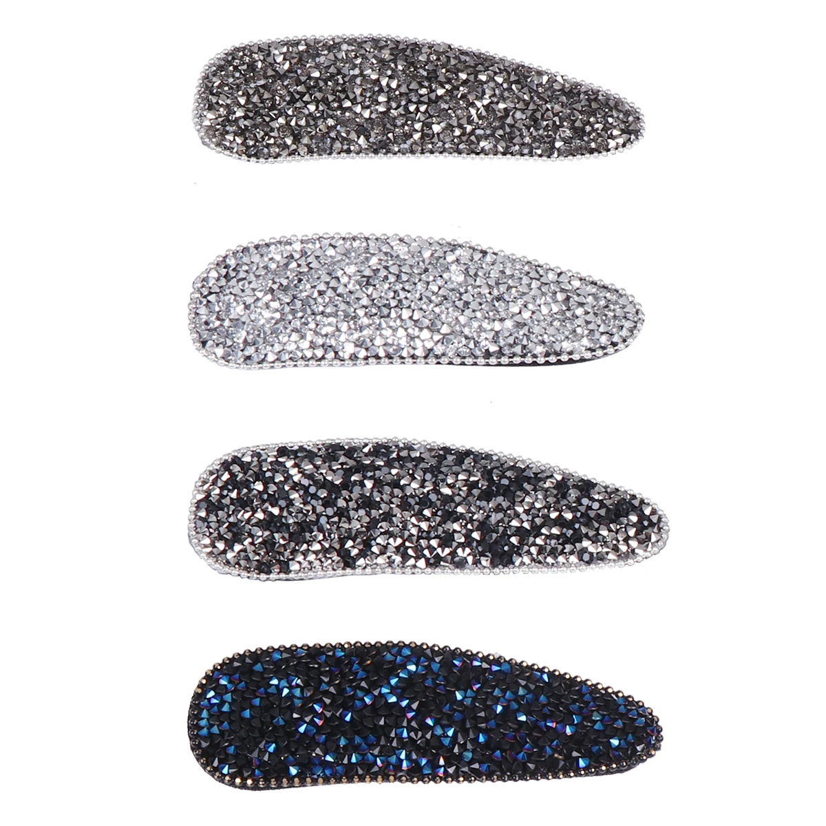 

4Pcs Rhinestone Barrettes Women Hair Clips Girls Pins Bobby Hairpin Side Bangs Wedding Party Daily Use Stylish Durable Hair