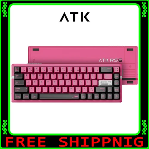 ATK RS6 teclado con interruptor magnético teclado mecánico personalizado con cable Rt0.005mm Ttc Gateron Jade Pro interruptor para juegos Vorlant Csgo