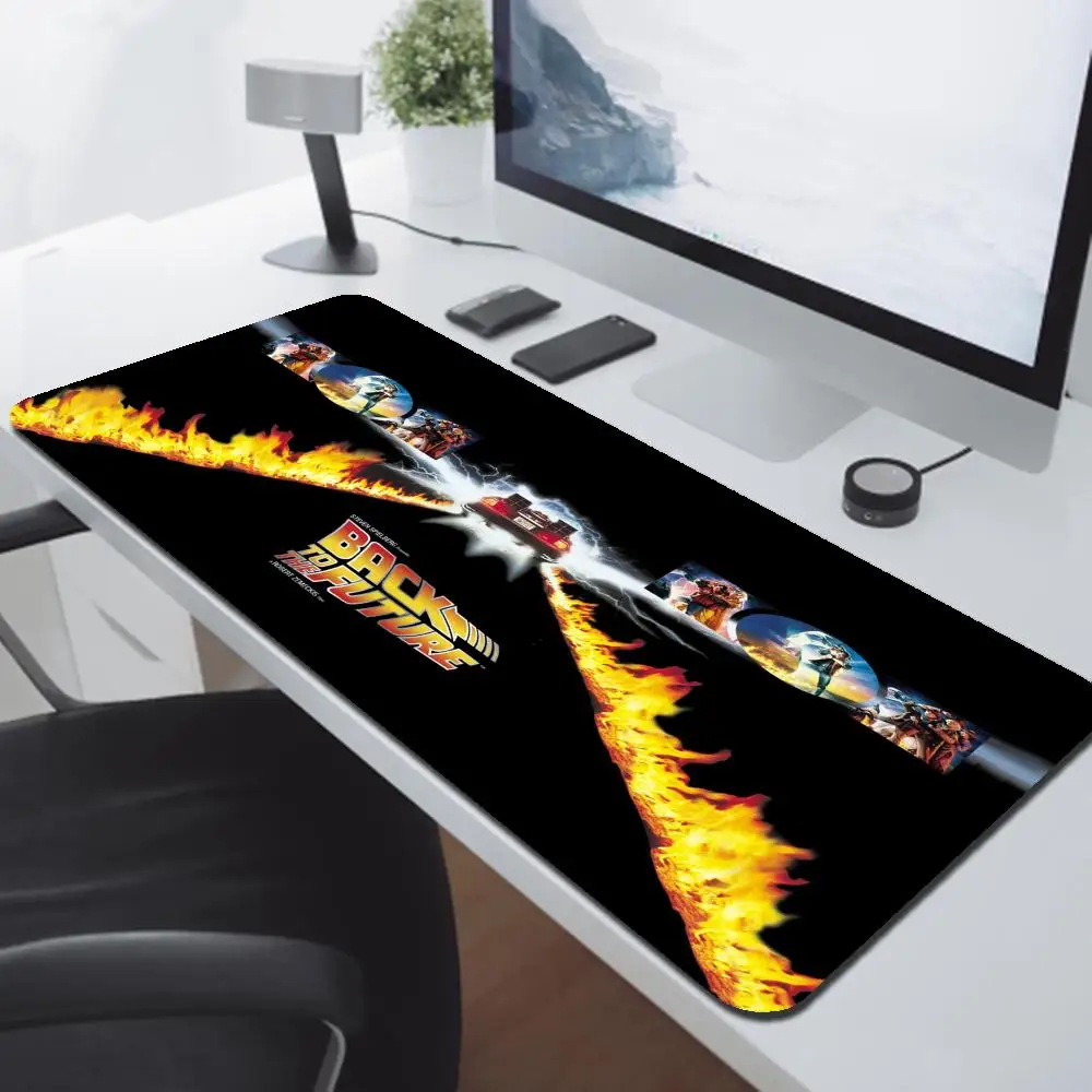 Back To The Future Large Mouse Pad 90x40cm Computer Mousepad Big Keyboard Mat Car Table Carpet Big Desk Mats Rubber Rugs