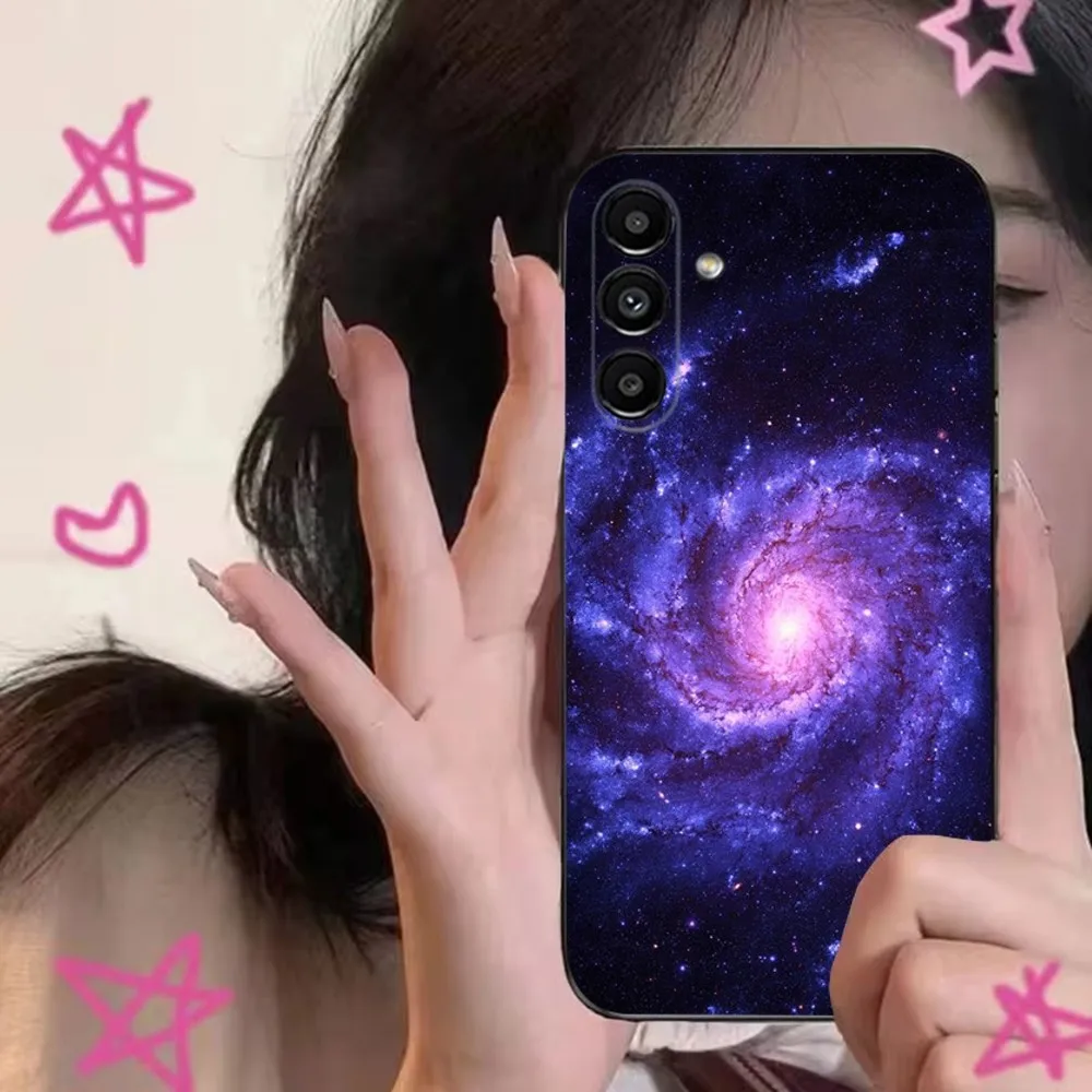 Etui na telefon Space For Galaxy Universe do Samsung S24,S21,S22,S23,S30,Ultra,S20,Plus,Fe,Lite,Note,10,9,5G Black Soft Cover — zdjęcie 4