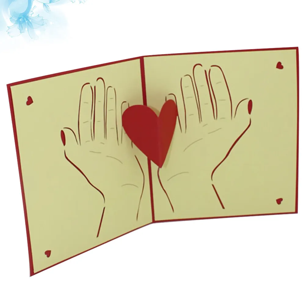 

3D Mother's Day Card Premium Paper Cut Loving Heart Festival Greeting Decoration Handmade Blessing Card 3D Greeting