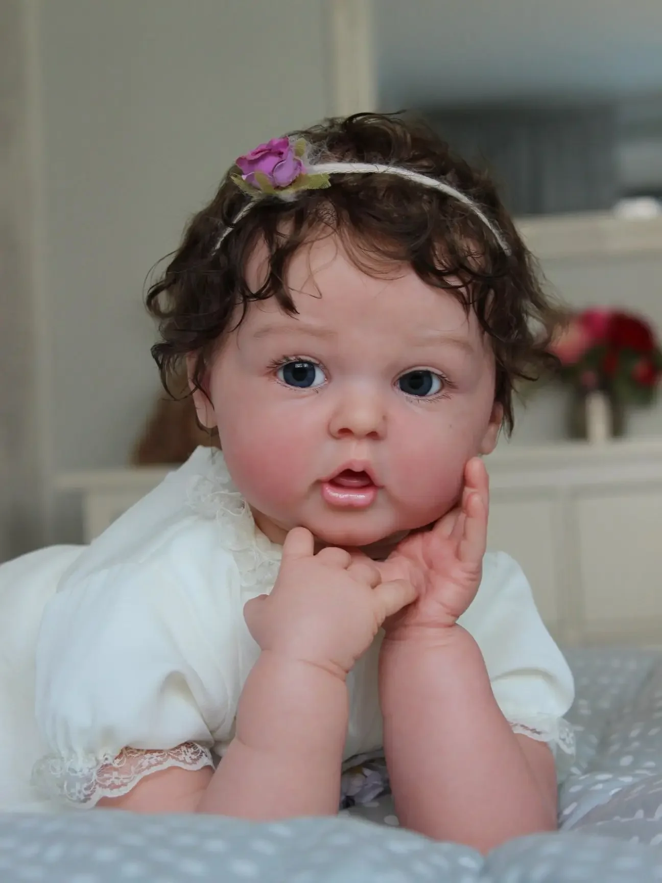 SINO-BB 24 Inch Reborn Doll Erin Blank Kit 60 CM Princess Toddler Fresh Color Soft Touch Unfinished Doll Part