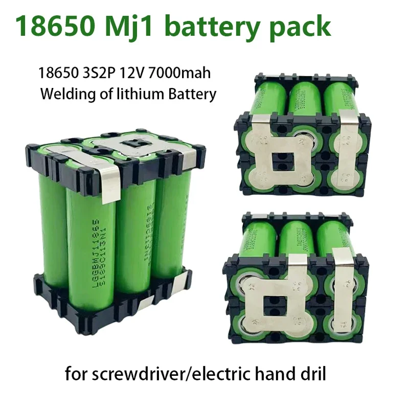 

2S1P 3S2P 4S1P~5S2P 6S2P 12V battery pack customization MJ1 186500 battery pack welding 3500mAh/7000mAh battery pack