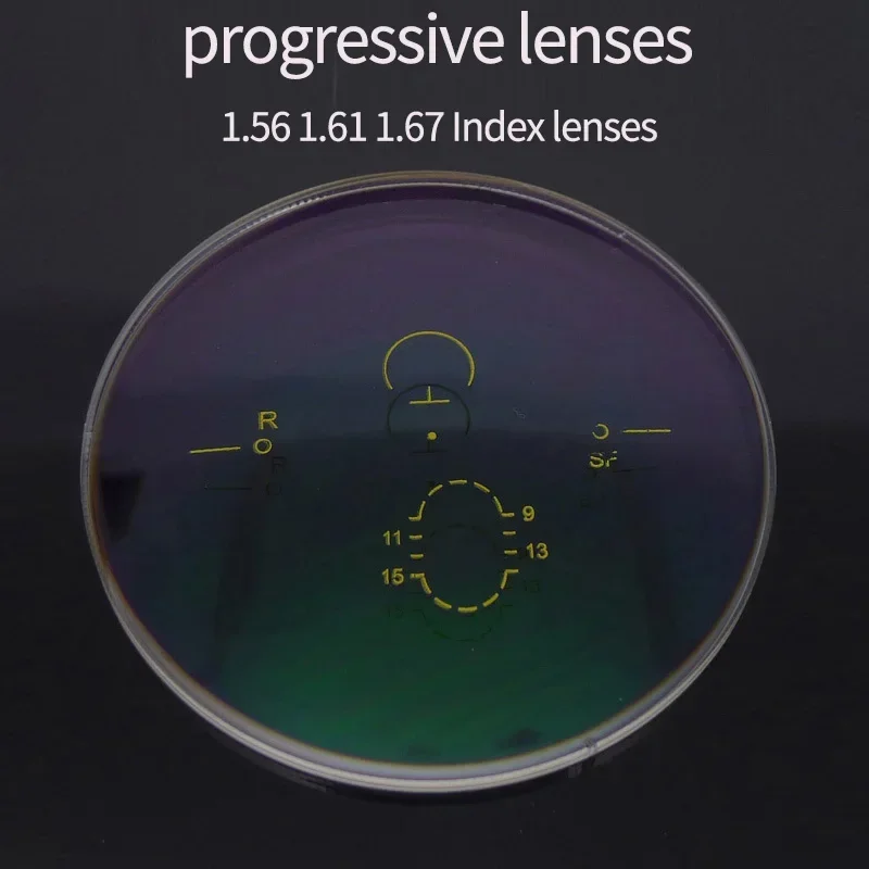 Lentes asféricas de resina personalizadas para miopía, hipermetropía, presbicia, lente óptica, 1,56/1,61/1,67/1,74, amplio campo de visión antiarañazos