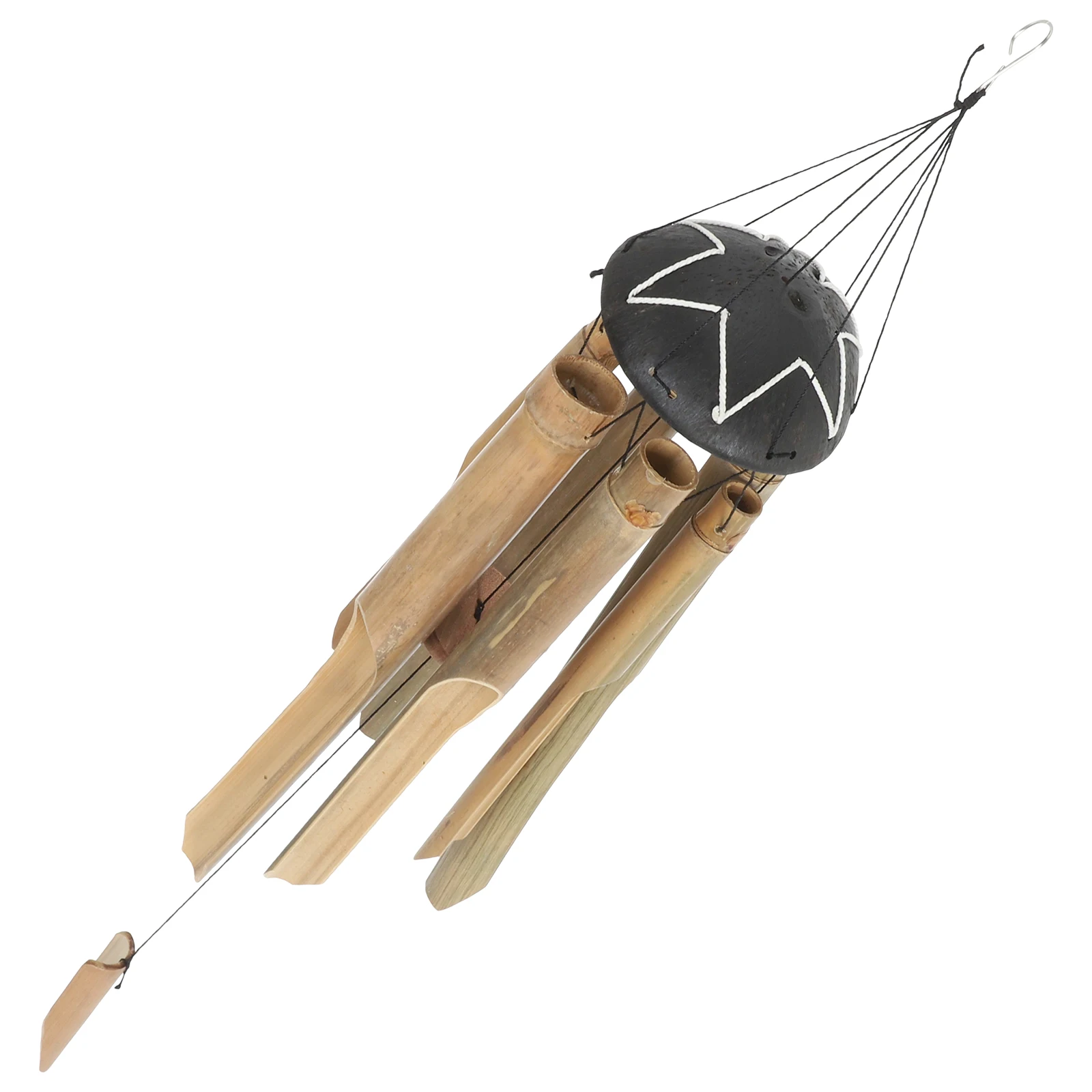 

Bamboo Wind Chime Large Outdoor Decor Style Garden Villa Inn Balcony Patio Gifts Housewarming Deep Tones